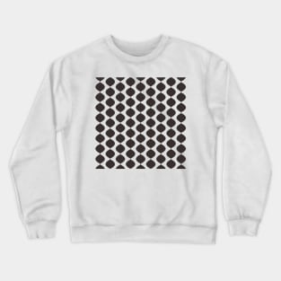 Mid Century Modern Retro 60s Waves Pattern  (Darker Cool Brown) Crewneck Sweatshirt